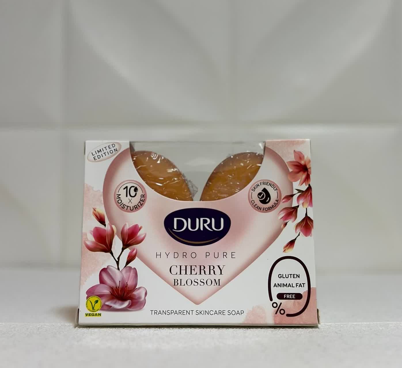 صابون آبرسان دست و صورت حاوی عصاره شکوفه گیلاس بسته ۲ عددی 270 گرم DURU